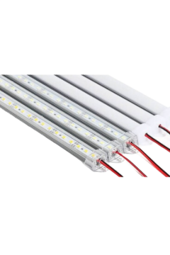 12 Volt Alüminyum Kasalı 5730 Ledli Çubuk Led Bar Soğuk Beyaz 10000-15000K Şeffaf Cam
