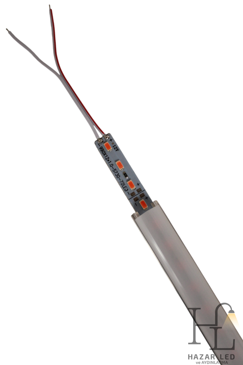 12 Volt Alüminyum Kasalı 5730 Ledli Çubuk Led Bar Grow Full Spectrum Opak Cam (Bitki Yetiştirme Ledi)