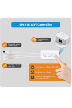 Pixel ARGB Led Wifi - Ses Kontrol Cihazı Çift Çıkışlı SP511E