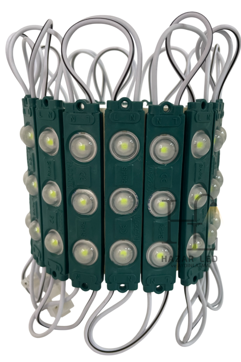 220 Volt 1.5 Watt Modül Led Yeşil (5 Adet)