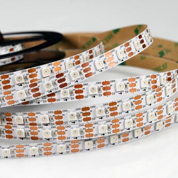 5V 5MM WS2812B Adreslenebilir ARGB Pixel Şerit Led 60 Led 5M Magic Led