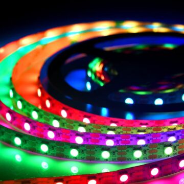 5V 5MM WS2812B Adreslenebilir ARGB Pixel Şerit Led 60 Led 5M Magic Led