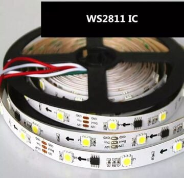 WS2811 Pixel Şerit Led 24 Volt IP20 Gün Işığı 5M