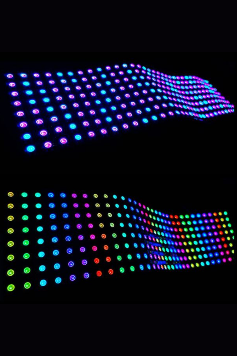 WS2812B Matrix Ekran RGB Led Ayrı Ayrı Adresli  8x32 Matrix Dijital Esnek Ekran 5 Volt