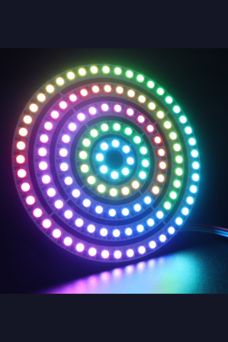 WS2812B Matrix Ekran RGB Led Ayrı Ayrı Adresli 8 Led Halka Led Matrix Dijital Esnek Ekran 5 Volt