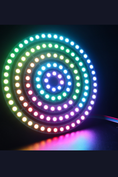 WS2812B Matrix Ekran RGB Led Ayrı Ayrı Adresli 8 Led Halka Led Matrix Dijital Esnek Ekran 5 Volt