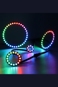 WS2812B Matrix Ekran RGB Led Ayrı Ayrı Adresli 8 Led Halka Led Matrix Dijital Esnek Ekran 5 Volt