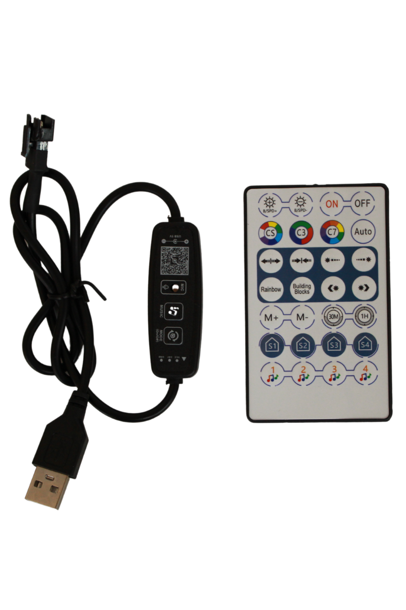 WS2811-WS2812B USB Girişli Bluetooth Müzik Denetleyicisi Pixel Kontrol Devresi Müzik Modlu 5-24V