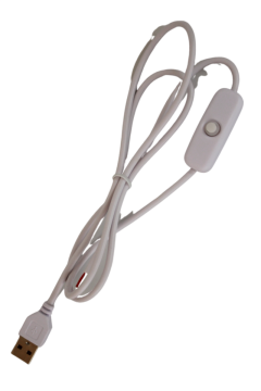 100 cm 2 Amper Swich'li Açık Uçlu Anahtarlı Beyaz USB Kablo USB Erkek Kablo