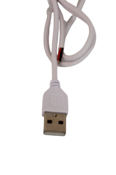 100 cm 2 Amper Switch'li Açık Uçlu Anahtarlı Beyaz USB Kablo USB Erkek Kablo