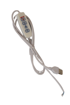 100 cm 2 Amper Açık Uçlu Dim Edilebilir USB Kablo Dimmer'li USB Erkek Kablo