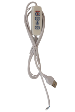 100 cm 2 Amper Açık Uçlu Dim Edilebilir USB Kablo Dimmer'li USB Erkek Kablo