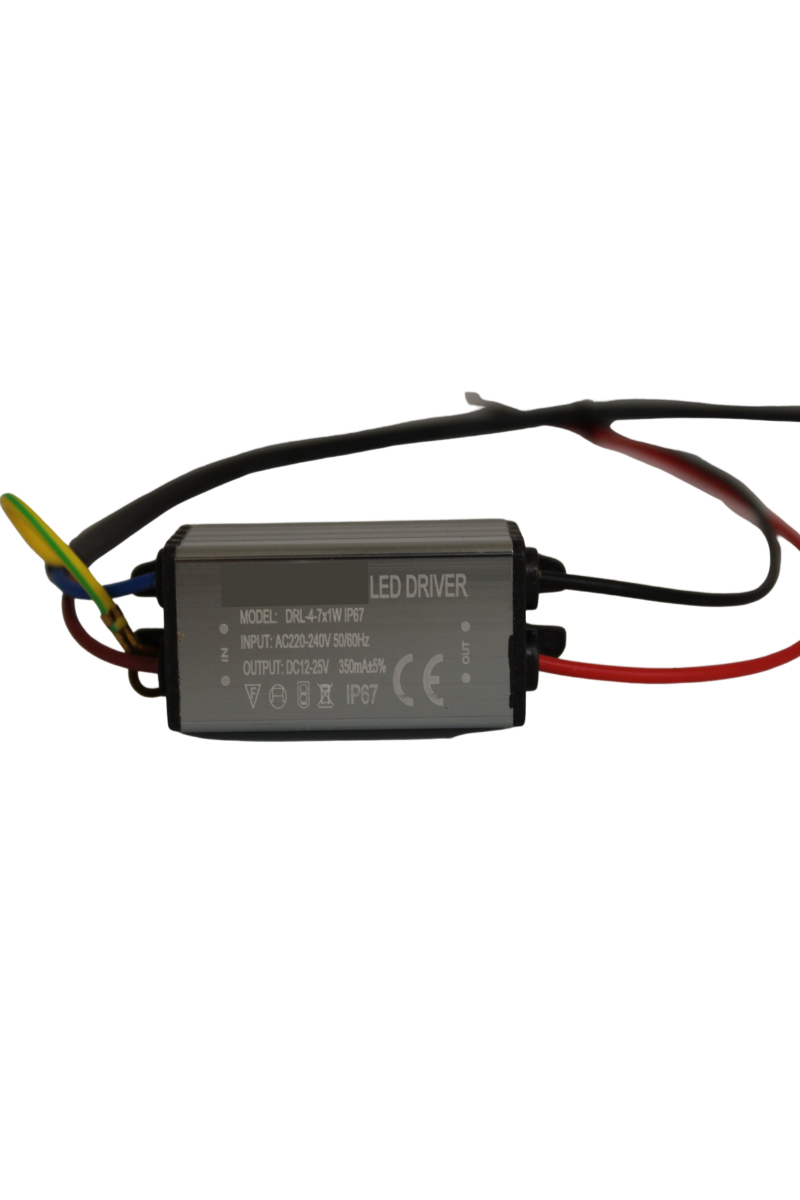 4-7X1W Led Driver 350mA 12-25V Power Led Sürücü IP67 Power Led Driver