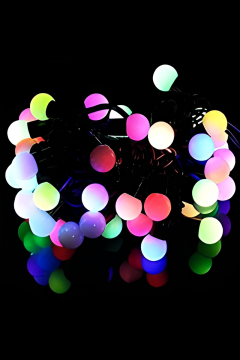 6 Metre 40 Ledli RGB Top Led Kendiliğinden Animasyonlu Dekoratif Led Işık Yılbaşı Süsü