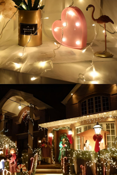 100 Ledli Fişli Led Işık Sabit Yanar Eklemeli Dekoratif Lamba 10M Gün Işığı Yılbaşı Çam Ağacı Ev Süsleme