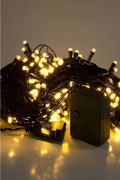 10 Metre 100 Ledli Gün Işığı Sabit Yanar Dekoratif Led Işık Yılbaşı Süsü Çam Ağacı Işığı