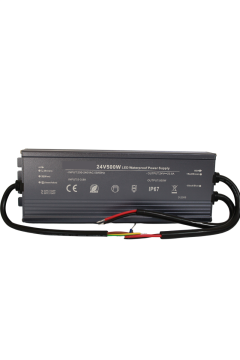 24 Volt 20,8 Amper 500 Watt Dış Cephe Led Adaptör IP67 Su Geçirmez