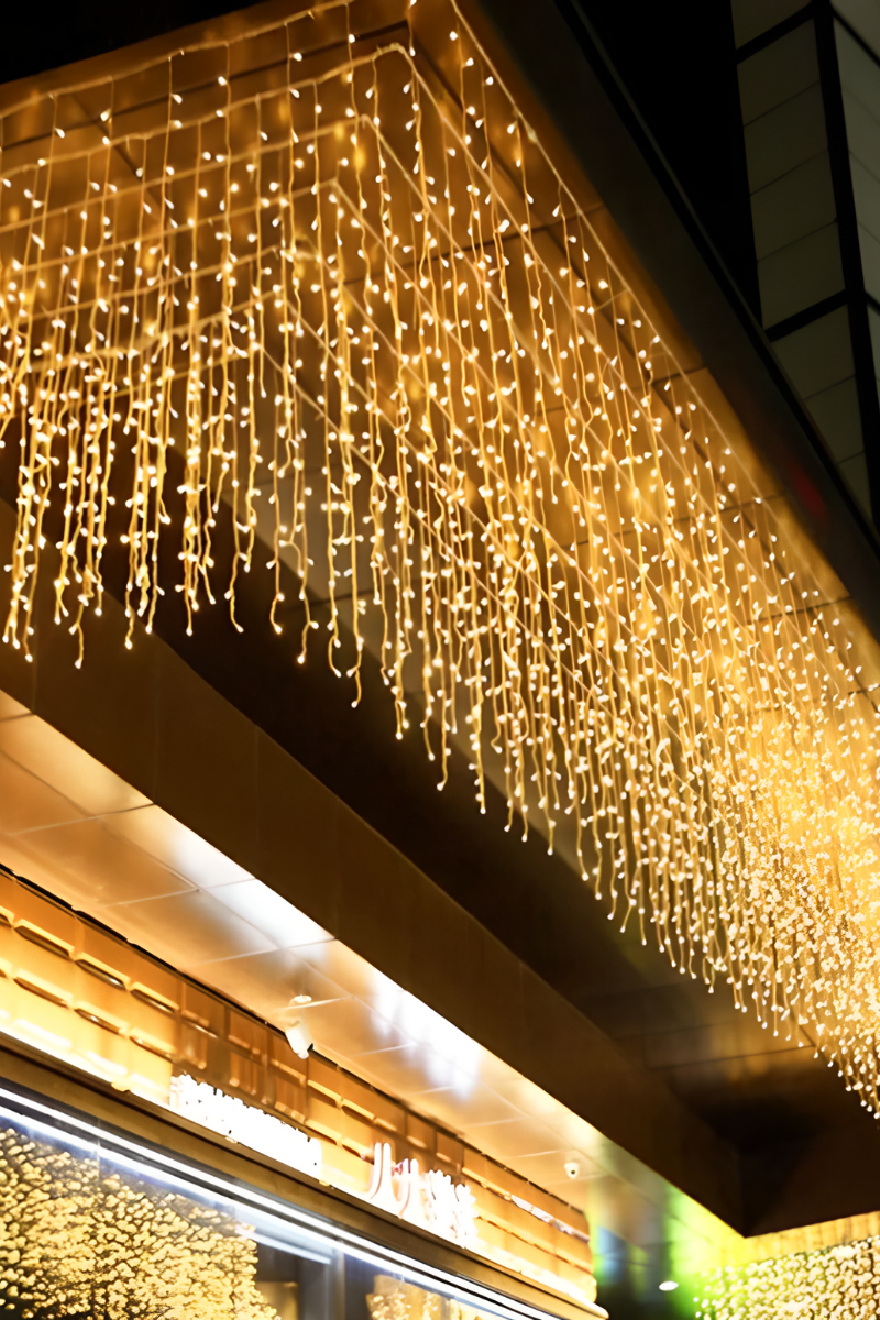 2 Metre Saçak Led 144 Ledli 16 Saçaklı Eklenebilir IP65 Dış Mekan Gün Işığı Led Işık Yılbaşı Süsü Ev Süsleme