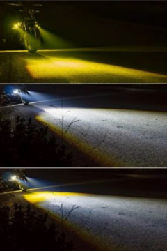 Scooter Sis Farı Çift Renk Beyaz-Sarı 12-60V IP67 Araç Motosiklet Off Road 4x4 SUV ATV Tekne Far 1 Ad.