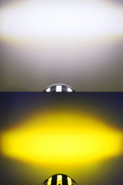 Motosiklet Sis Farı Çift Renk Beyaz-Sarı 8-80V IP67 Araç Off Road 4x4 SUV ATV Tekne Scooter Far 1 Ad.