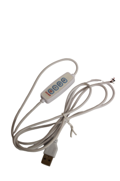 100 cm 2 Amper Çift Renk Açık Uçlu Dim Edilebilir USB Kablo On/Off Switch'li Dimmer'li USB Erkek Kablo